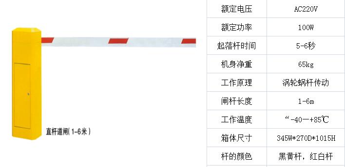 900元/套 單桿道閘